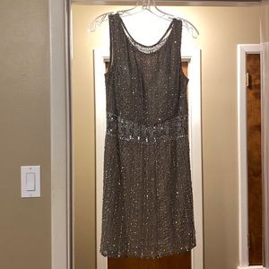 Wedding/semi-formal above the knee length grey dress